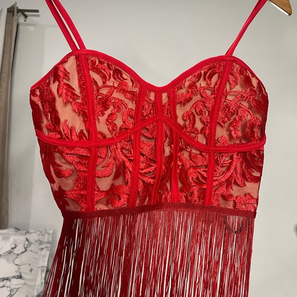 Tops | Red Crop Floral Top | Poshmark